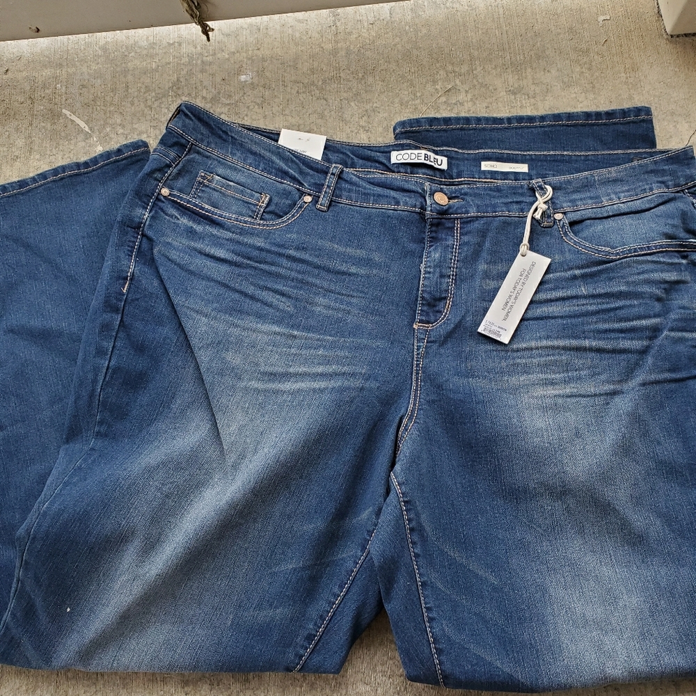 Nwt Women's Plus Code Bleu Jeans 24w bootcut
